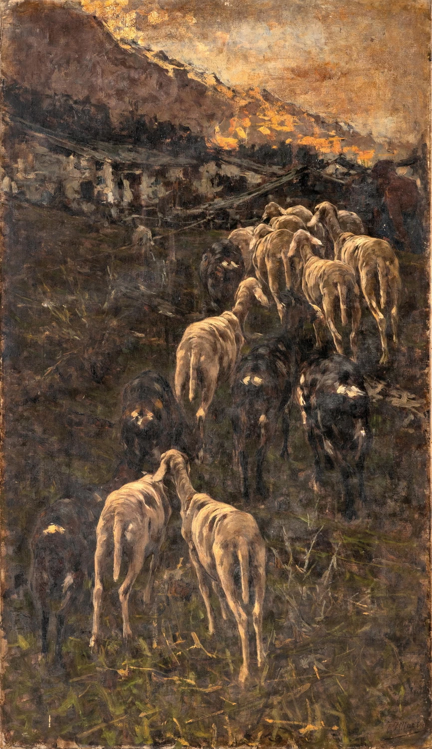  87-Francesco Filippini-Paesaggio con pecore 